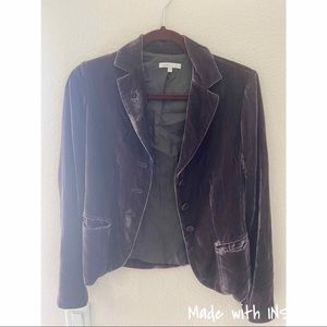 Vince velvet deep purple blazer